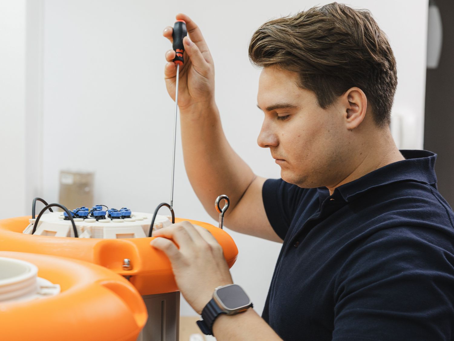 Filip Budny working on WaterSense